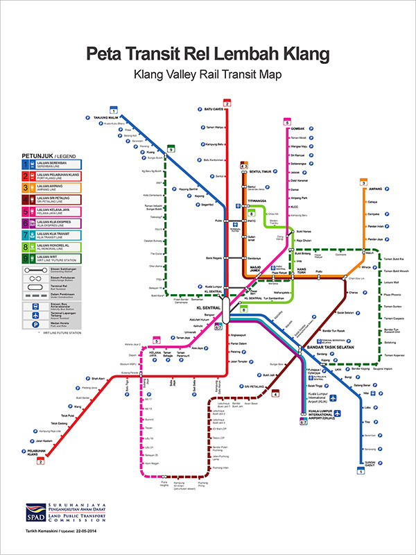 クアラルンプールの鉄道網